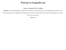 Tablet Screenshot of gampedia.com